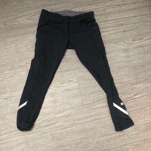 Size 8 lululemon running leggings with pockets!